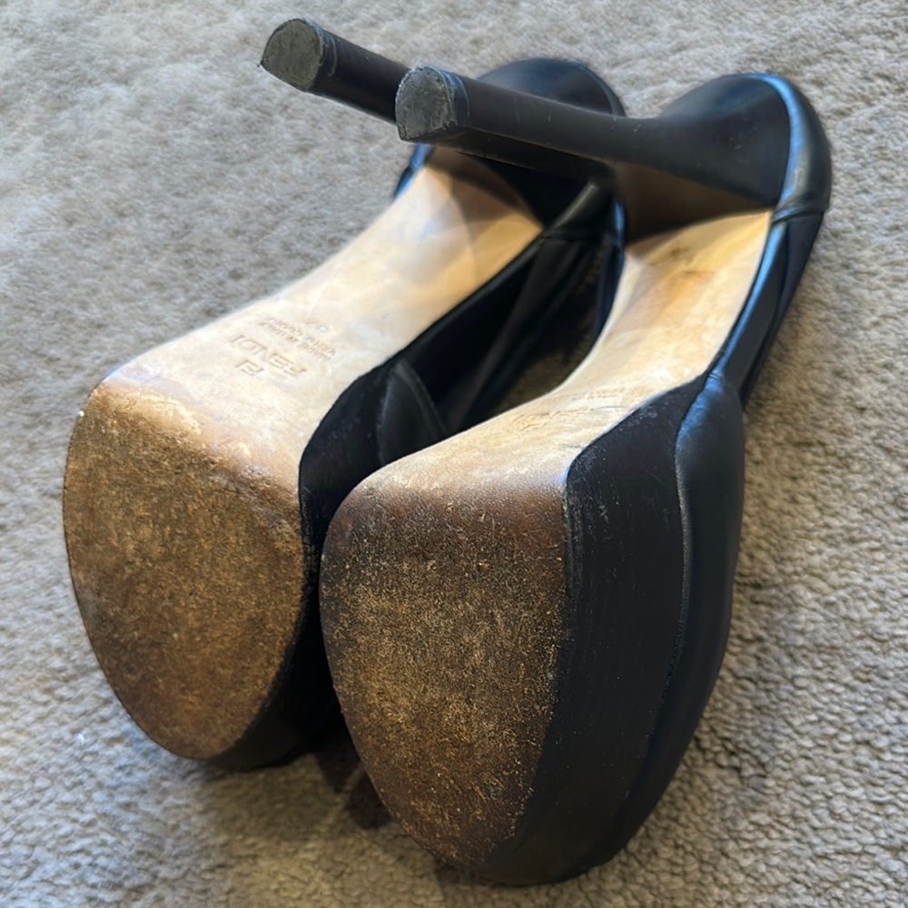 Fendi Women's Black Peep-Toe Shoes - Authentic - Picture 9 of 13